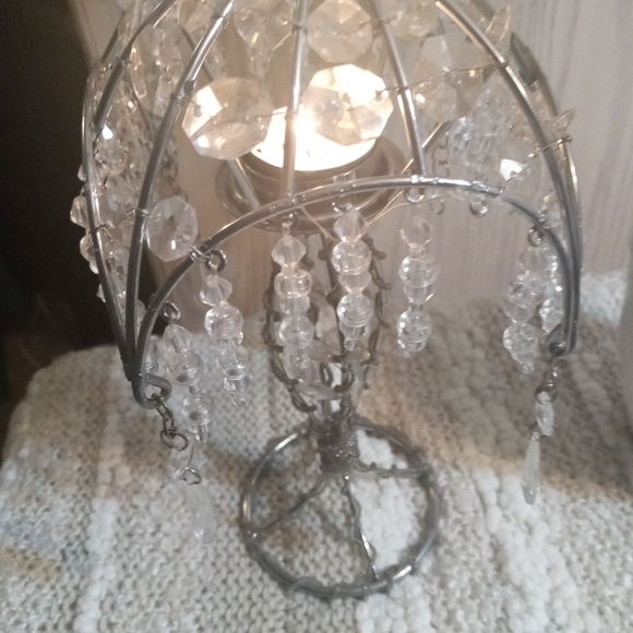 Romantic beaded Candle Holder - Picture 3 of 3